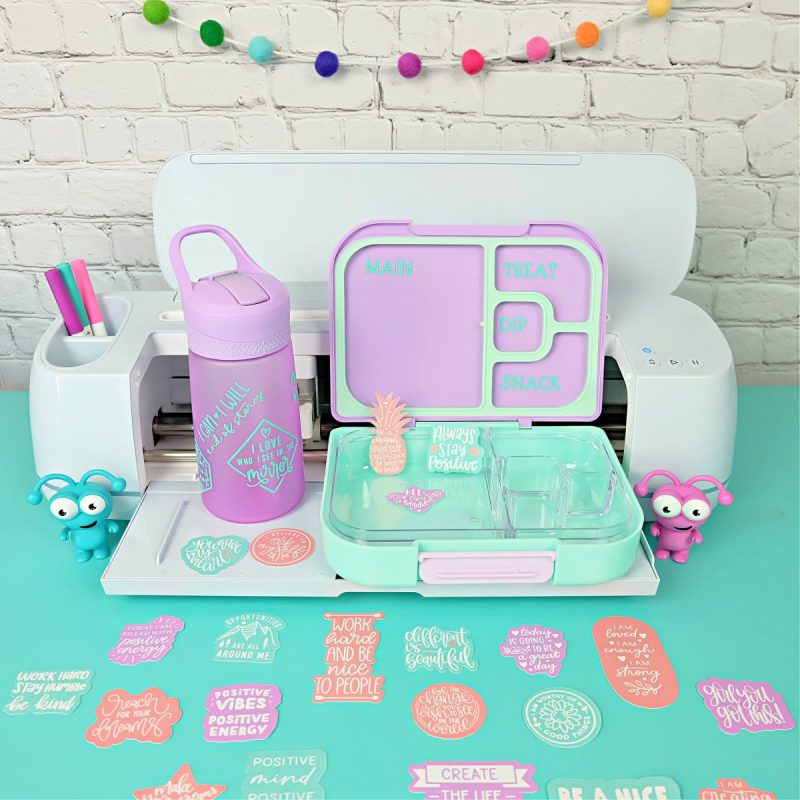 Making customized back to school gear is easy with Cricut! We are filling classrooms full of positive energy with these DIY positive affirmation water bottle, bento box and lunch box notes! Grab the Cricut cut file canvas along with step by step instructions to make your own!