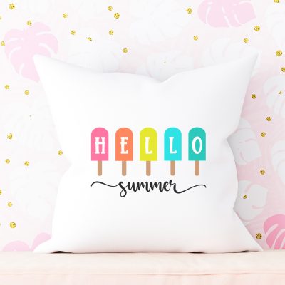 Say Hello to summer with this free Hello Sumer SVG File! This cut file features adorable, colorful popsicles that just scream hot summer days! Perfect for a front door sign, patio furniture throw pillow, t-shirt or tank top, tiered tray sign and tons of other summer Cricut crafts! So pull out those cutting machine and let's get crafting!