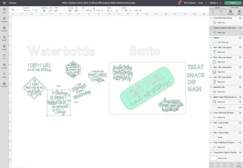 Cricut Design Space Screen