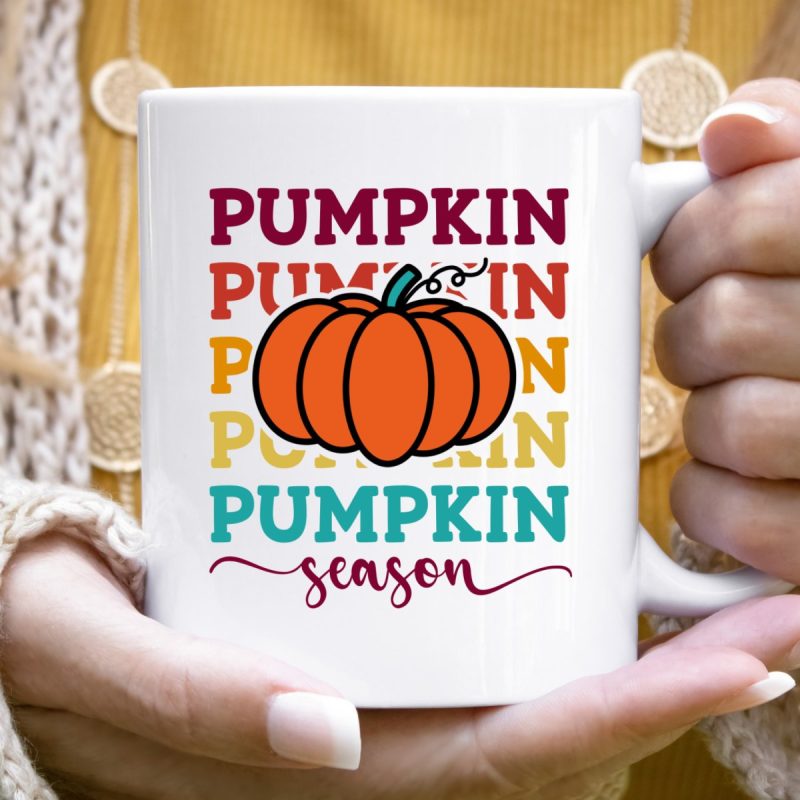 Pumpkin Season design on mug