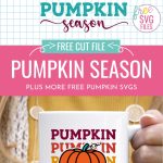 Get ready for autumn, pumpkin patches, hay rides and bonfires with this free Pumpkin SVG files collection! Includes a Pumpkin Season SVG in pretty fall colors along with other cut files for making fall decor, mugs, sweatshirts, signs and so much more with your Cricut Maker, Cricut Explore or Cricut Joy!