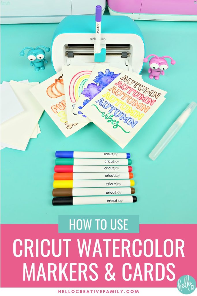 Learn how to use Cricut Watercolor Markers and Watercolor Cards using your Cricut Joy, Cricut Explore or Cricut Maker to create beautiful, one of a kind cards and projects! Learn with step by step instructions how to do this easy Cricut craft!