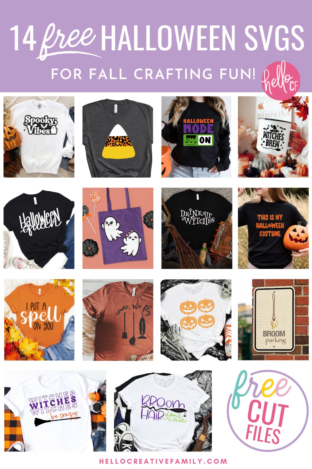 Fall is here! Get the Halloween crafts started! We're sharing 14 free Halloween SVG design files for making Halloween DIY projects with your Cricut Maker, Cricut Explore or Cricut Joy cutting machine!