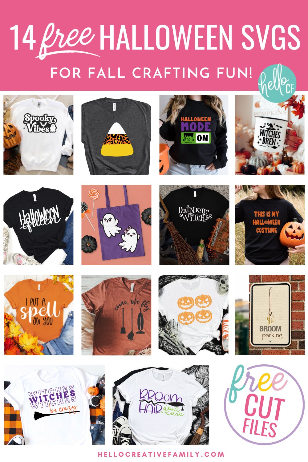 Fall is here! Get the Halloween crafts started! We're sharing 14 free Halloween SVG design files for making Halloween DIY projects with your Cricut Maker, Cricut Explore or Cricut Joy cutting machine!