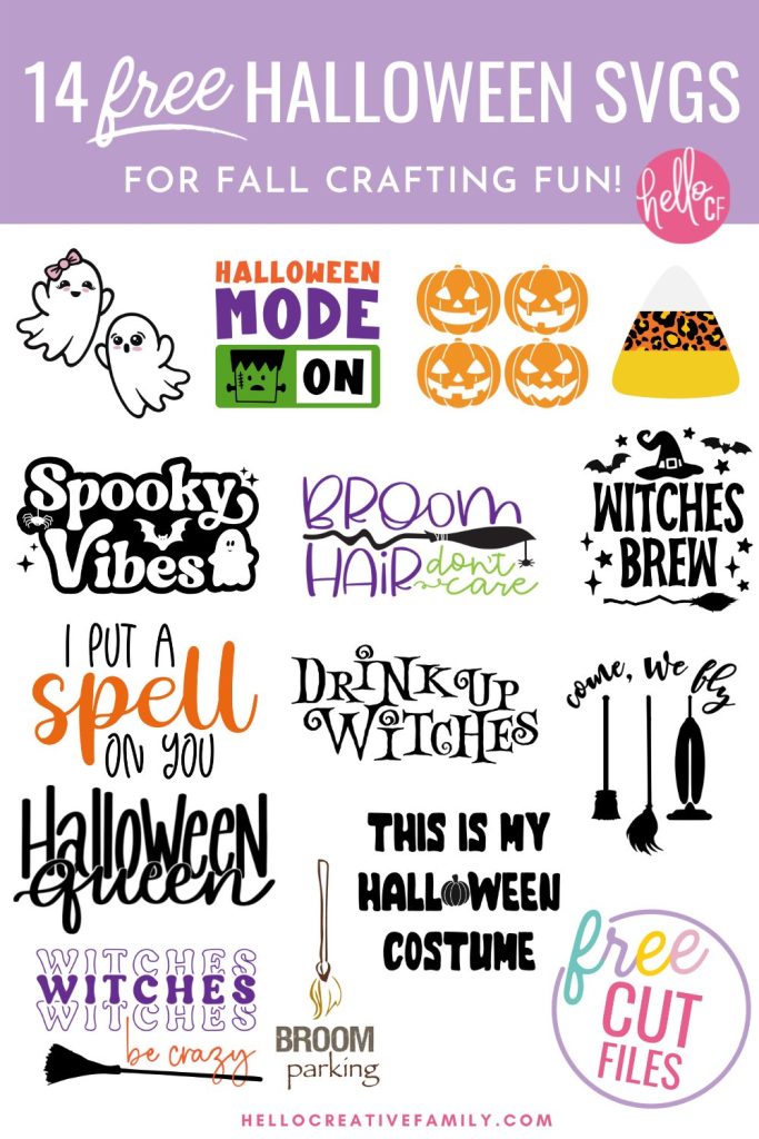 Fall is here! Get the Halloween crafts started! We're sharing 14 free Halloween SVG design files for making Halloween DIY projects with your Cricut Maker, Cricut Explore or Cricut Joy cutting machine!
