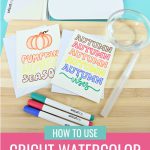 Learn how to use Cricut Watercolor Markers and Watercolor Cards using your Cricut Joy, Cricut Explore or Cricut Maker to create beautiful, one of a kind cards and projects! Learn with step by step instructions how to do this easy Cricut craft!
