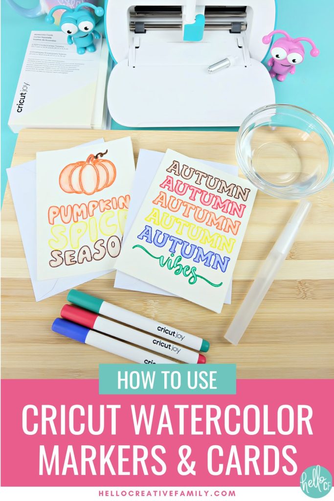Learn how to use Cricut Watercolor Markers and Watercolor Cards using your Cricut Joy, Cricut Explore or Cricut Maker to create beautiful, one of a kind cards and projects! Learn with step by step instructions how to do this easy Cricut craft!