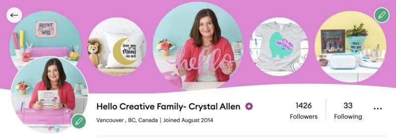 Cricut Artist Program Crystal Allen from Hello Creative Family