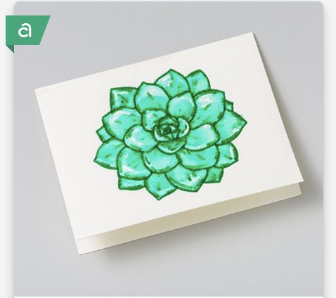 Succulent Watercolor Card