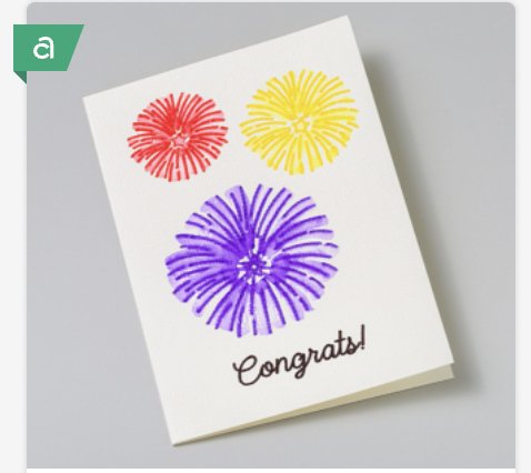 Congrats Fireworks Watercolor Card