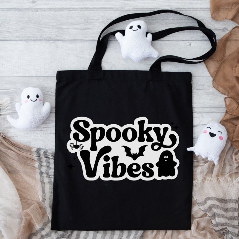 DIY Spooky Vibes Halloween Trick Or Treat Bag