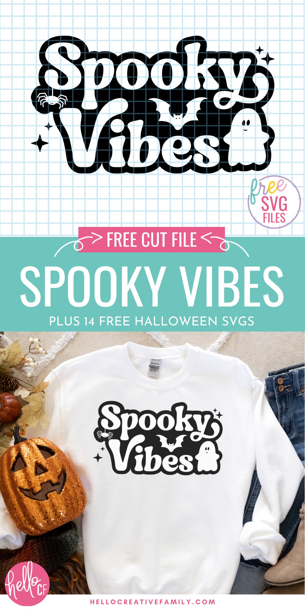 Fall is here! Get the Halloween crafts started! We're sharing 14 free Halloween SVG design files for making Halloween DIY projects with your Cricut Maker, Cricut Explore or Cricut Joy cutting machine!