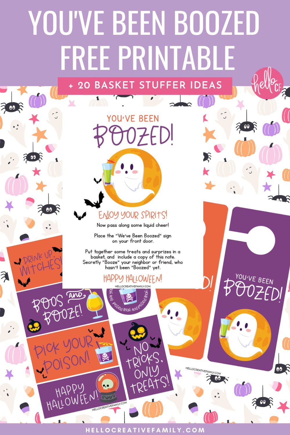 You've heard about booing a neighbor, but have you heard of BOOZING a neighbor? Start a new Halloween tradition in your neighborhood this year with our free You've Been Boozed Printable and let the adults enjoy the Halloween festivities too! Get into the Halloween Spirit with this fun DIY Halloween idea! Includes 20+ Booze Basket Ideas.