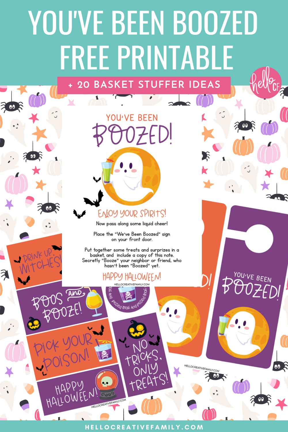 You've heard about booing a neighbor, but have you heard of BOOZING a neighbor? Start a new Halloween tradition in your neighborhood this year with our free You've Been Boozed Printable and let the adults enjoy the Halloween festivities too! Get into the Halloween Spirit with this fun DIY Halloween idea! Includes 20+ Booze Basket Ideas.