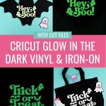 Create fun Halloween craft projects using Cricut Glow In The Dark Vinyl and Iron-On! We'll be using the Glow In The Dark Vinyl to make an adorable bat sign for the front door. Then I'll show you how to make a glow in the dark trick or treat bag using Cricut Glow In The Dark HTV. Includes Cricut Cut Files for these projects.