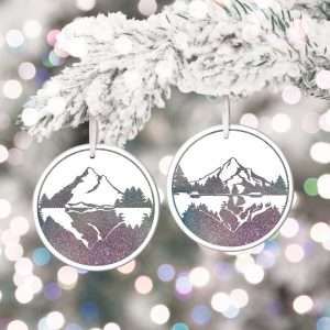 Mountain Reflection Ornaments From Mad In Crafts