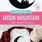 Get ready for crafty fun! We're sharing 7 free mountain SVG files for creating mugs, sweatshirts, t-shirts, throw pillows and so much more using your Cricut cutting machine! The perfect Cricut handmade gift for outdoorsy friends and family members!