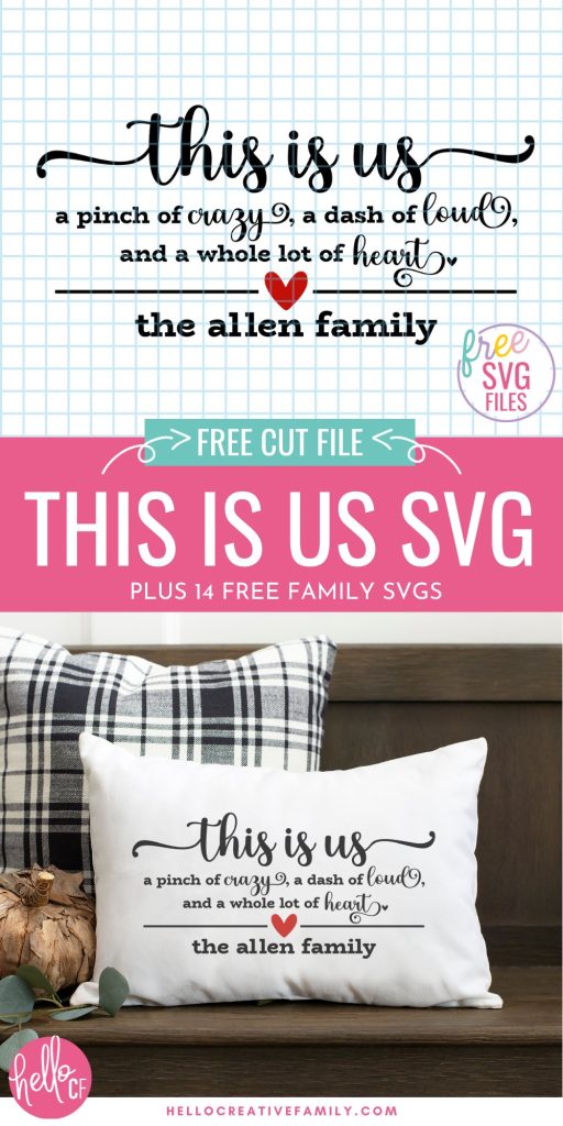 Create beautiful DIY decor for your family home with these 14 free Family SVG files! Use these cut files to make crafts and handmade gifts with your Cricut cutting machine. Includes This Is Us SVG.
