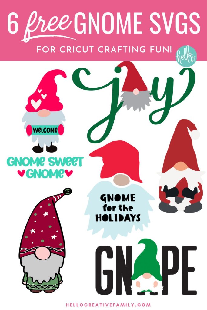 Gnomes aren't just for Christmas time! These adorable enchanted creatures are being used to celebrate a wide variety of holidays from Valentine's Day to Easter! Download 6 free Gnome SVG files including a Gnome Sweet Gnome Cut File for making mugs, wood signs, shirts, hoodies, pillows, home decor and so much more!