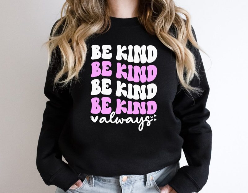 Spread kindness all year long (and on World Kindness Day) with this Free Be Kind SVG. This design has a fun retro 70's vibe and is perfect for making shirts, hoodies, stickers, mugs and so much more with your Cricut Maker, Cricut Explore, Cricut Joy or other electronic cutting machine! Includes links to more kindness SVG files and kindness crafts from fellow craft bloggers and designers.