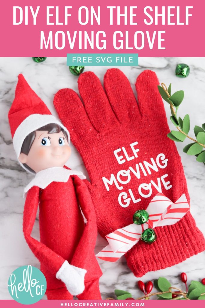 Use your Cricut Maker, Cricut Explore or Cricut Joy to make DIY Magic Elf Moving Gloves for your Elf On The Shelf. Don't let your elf's magic disappear when moving them by wearing these special magic gloves! Make this Cricut Christmas Craft using dollar store gloves and Cricut Iron-On. Includes a free SVG file!
