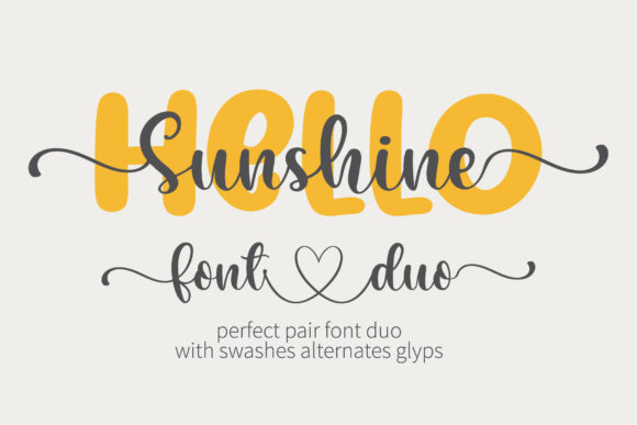 Hello Sunshine Font Duo