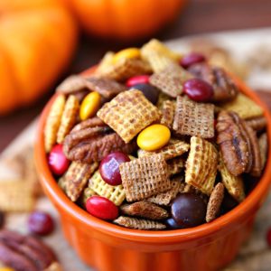 This Pumpkin Spice Chex Mix has everything a delicious snack mix needs &ndash; a little crunch, a little chocolate and a lot of flavor!