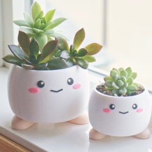 Cute 3d Printed Happy Smiling Planter Pot