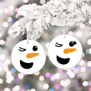 Winking Snowman Face From Mad In Crafts