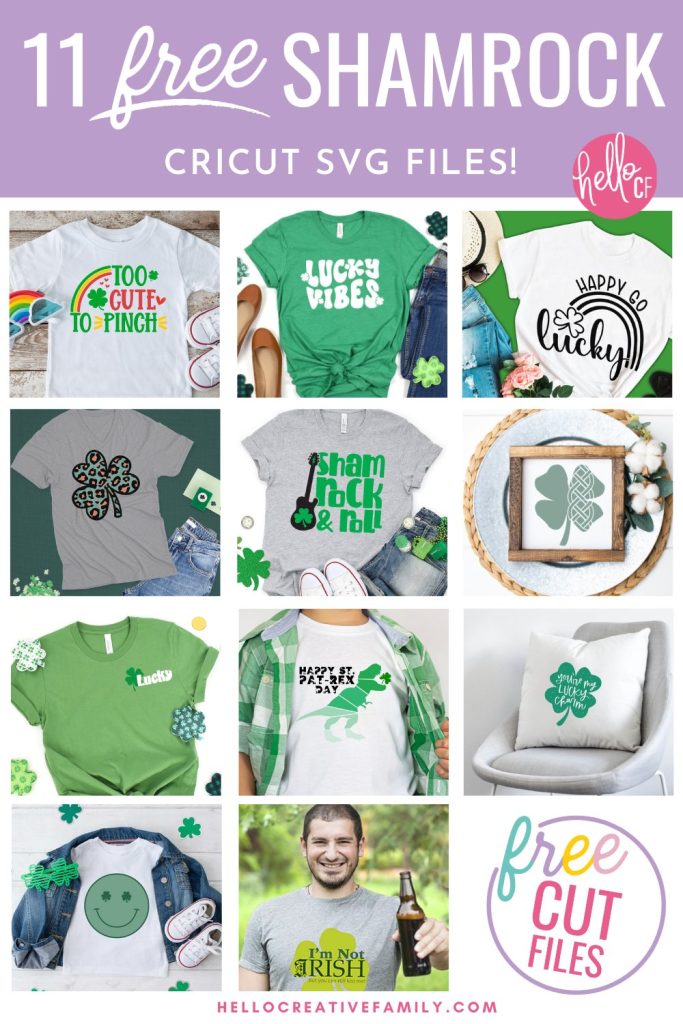 Get ready for St Patrick's Day with 11 Free Shamrock SVG Files! Make yourself pinch proof for St. Patricks Day by making shirts with these awesome designs using your Cricut Maker, Cricut Explore or Cricut Joy! Includes Too Cute To Pinch cut file along with 10 other designs your entire family will love!
