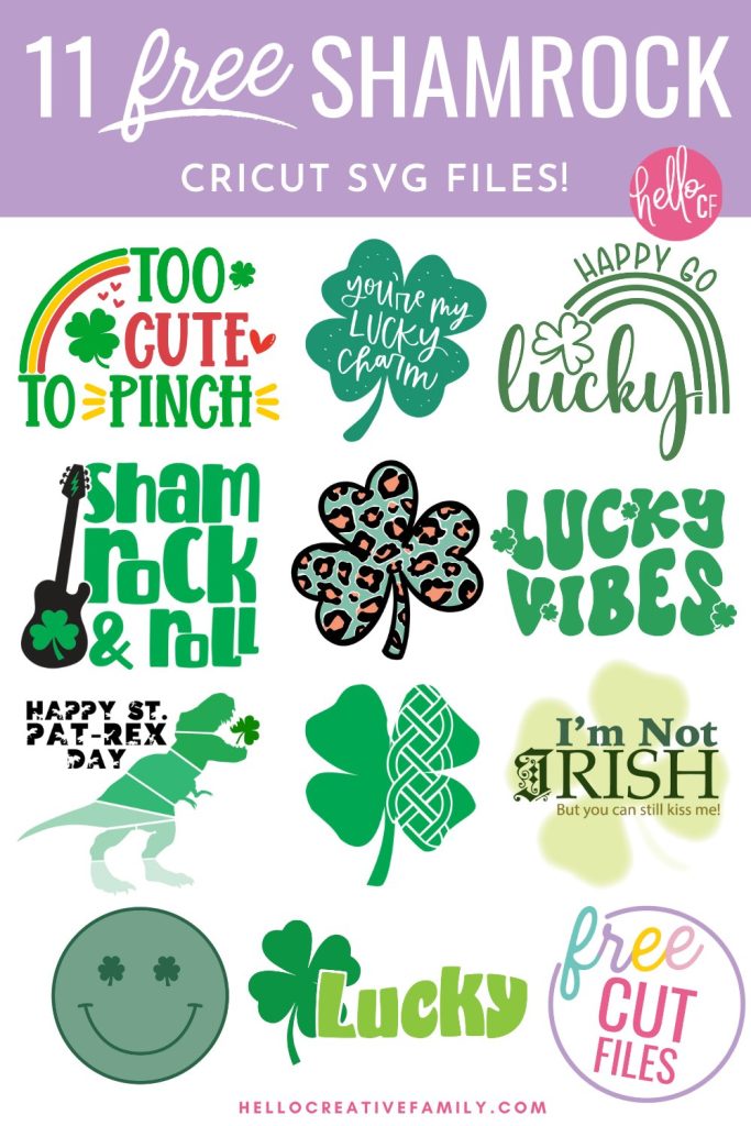 Get ready for St Patrick's Day with 11 Free Shamrock SVG Files! Make yourself pinch proof for St. Patricks Day by making shirts with these awesome designs using your Cricut Maker, Cricut Explore or Cricut Joy! Includes Too Cute To Pinch cut file along with 10 other designs your entire family will love!