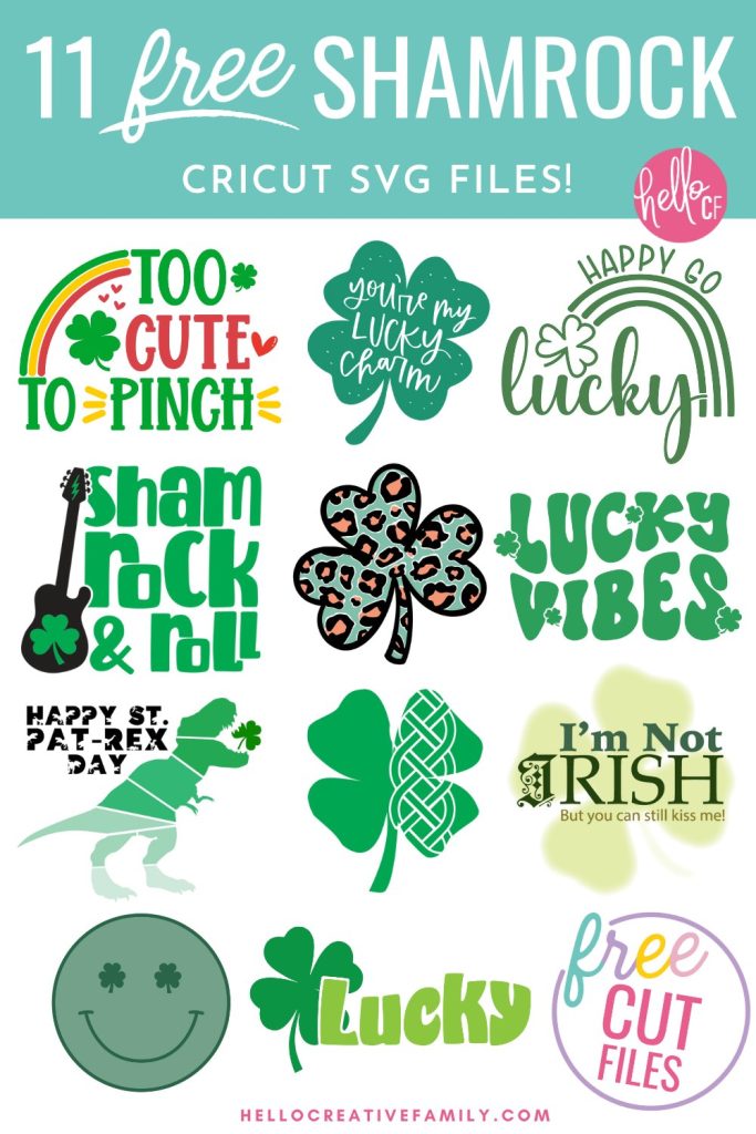 Get ready for St Patrick's Day with 11 Free Shamrock SVG Files! Make yourself pinch proof for St. Patricks Day by making shirts with these awesome designs using your Cricut Maker, Cricut Explore or Cricut Joy! Includes Too Cute To Pinch cut file along with 10 other designs your entire family will love!