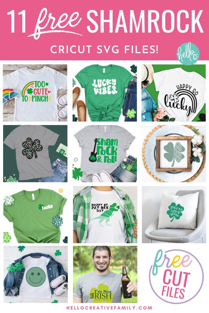Get ready for St Patrick's Day with 11 Free Shamrock SVG Files! Make yourself pinch proof for St. Patricks Day by making shirts with these awesome designs using your Cricut Maker, Cricut Explore or Cricut Joy! Includes Too Cute To Pinch cut file along with 10 other designs your entire family will love!