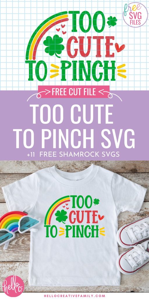 Get ready for St Patrick's Day with 11 Free Shamrock SVG Files! Make yourself pinch proof for St. Patricks Day by making shirts with these awesome designs using your Cricut Maker, Cricut Explore or Cricut Joy! Includes Too Cute To Pinch cut file along with 10 other designs your entire family will love!