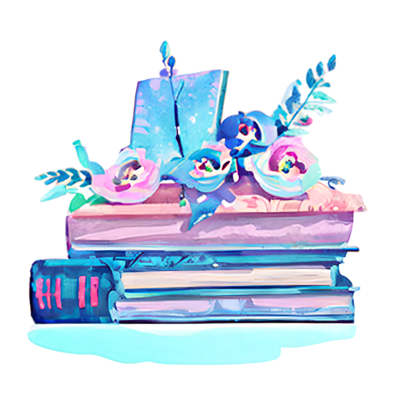 Watercolor stack of books created by Crystal Allen Hello Creative Family