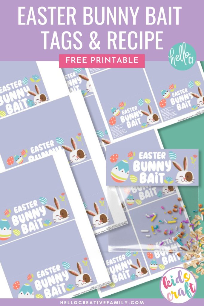 Start a new Easter tradition! Make bags of Easter Bunny Bait to sprinkle in your yard to attract the Easter Bunny! Includes printable tags in a variety of sizes with and without the Easter Bunny Bait poem, along with an Easter Bunny Bait For Yard recipe and other Easter crafts!