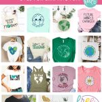 Collage of 14 free Earth Day SVG Files and the projects you can make with them.