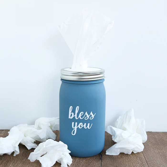 DIY Mason Jar Tissue Holder From Country Chic Cottage