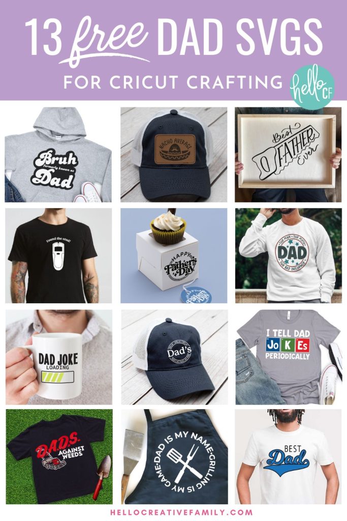 Making a handmade gift for Dad using your Cricut? We've got you covered! These 13 Free Dad SVG Files are perfect for making Father's Day, birthday and Christmas gifts for Dad! Use them for hats, shirts, aprons, hoodies and so much more! Includes a Bruh Formerly Known As Dad SVG that has us feeling all those dad life feels.