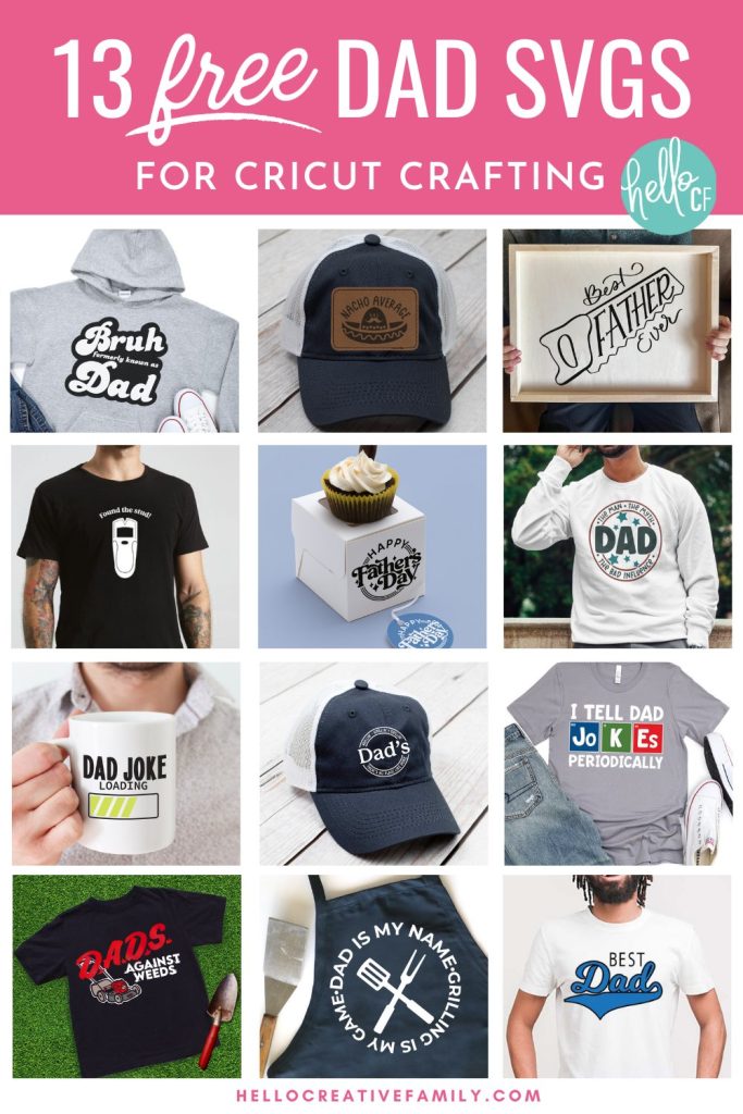 Making a handmade gift for Dad using your Cricut? We've got you covered! These 13 Free Dad SVG Files are perfect for making Father's Day, birthday and Christmas gifts for Dad! Use them for hats, shirts, aprons, hoodies and so much more! Includes a Bruh Formerly Known As Dad SVG that has us feeling all those dad life feels.