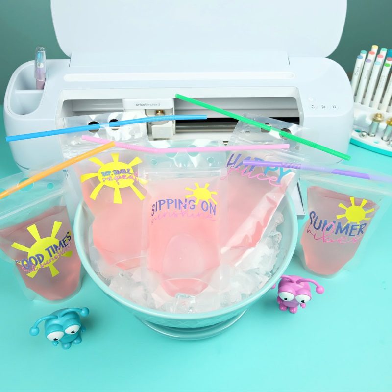 Fill your drink pouch with a cool summer drink and watch the color of your Cold-Activated vinyl change!