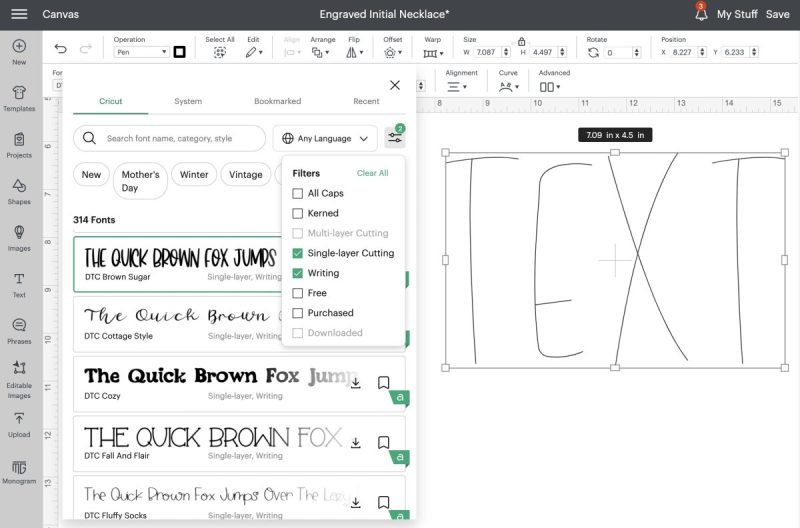 Choosing the right fonts and graphics for your engraved Cricut projects