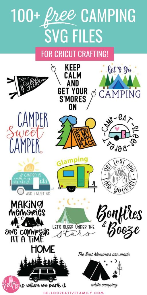 Love camping? Adore crafts? We have 100 free camping svg files that are perfect for making all kinds of camping themed DIY projects using your Cricut or Silhouette! Make camping mugs, t-shirts, beach bags and so much more with these free camping cut files!