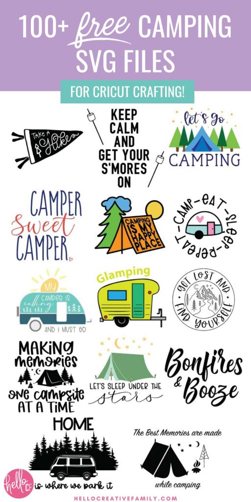Love camping? Adore crafts? We have 100 free camping svg files that are perfect for making all kinds of camping themed DIY projects using your Cricut or Silhouette! Make camping mugs, t-shirts, beach bags and so much more with these free camping cut files!