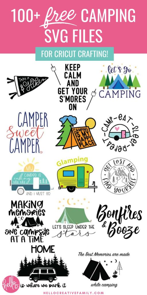 Love camping? Adore crafts? We have 100 free camping svg files that are perfect for making all kinds of camping themed DIY projects using your Cricut or Silhouette! Make camping mugs, t-shirts, beach bags and so much more with these free camping cut files!