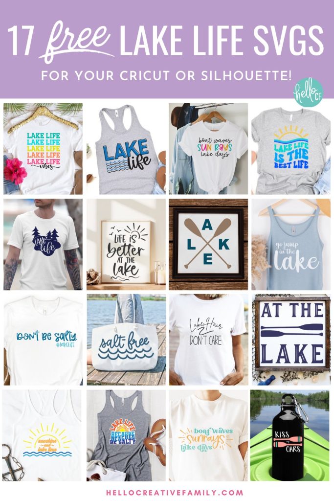 Get ready for summer and spending time at the beach, cottage or cabin with these 17 free Lake SVG Files including a Lake Life Vibes cut file and a Lake Life Is The Best Life SVG! Make t-shirts, tank tops, hats, beach bags, mugs and all kinds of DIY summer gear using these free lake cut files and your Cricut Maker, Cricut Explore or Cricut Joy! 