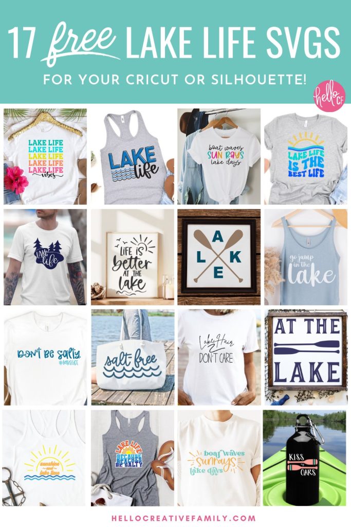 Get ready for summer and spending time at the beach, cottage or cabin with these 17 free Lake SVG Files including a Lake Life Vibes cut file and a Lake Life Is The Best Life SVG! Make t-shirts, tank tops, hats, beach bags, mugs and all kinds of DIY summer gear using these free lake cut files and your Cricut Maker, Cricut Explore or Cricut Joy!