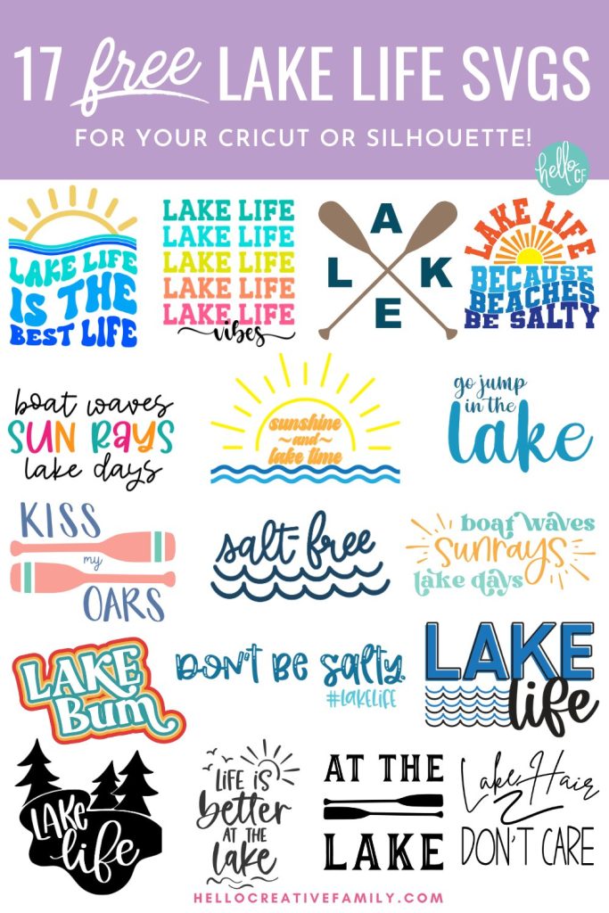 Get ready for summer and spending time at the beach, cottage or cabin with these 17 free Lake SVG Files including a Lake Life Vibes cut file and a Lake Life Is The Best Life SVG! Make t-shirts, tank tops, hats, beach bags, mugs and all kinds of DIY summer gear using these free lake cut files and your Cricut Maker, Cricut Explore or Cricut Joy!