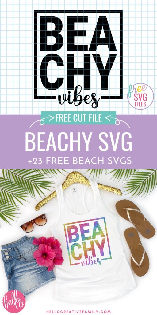 Get ready for summers at the lake or ocean by downloading these free beach SVGs for summer Cricut crafting fun! These designs are too stinking cute and perfect for making DIY t-shirts, tank tops, beach bags, wine tumblers and more for summer! Includes a Beachy Vibes SVG and a Girls Just Wanna Have Sun design for all of the 80's music lovers along with 24 free beach cut files!