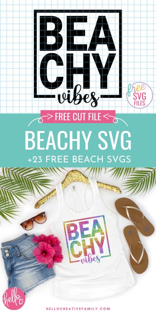 Get ready for summers at the lake or ocean by downloading these free beach SVGs for summer Cricut crafting fun! These designs are too stinking cute and perfect for making DIY t-shirts, tank tops, beach bags, wine tumblers and more for summer! Includes a Beachy Vibes SVG and a Girls Just Wanna Have Sun design for all of the 80's music lovers along with 24 free beach cut files!